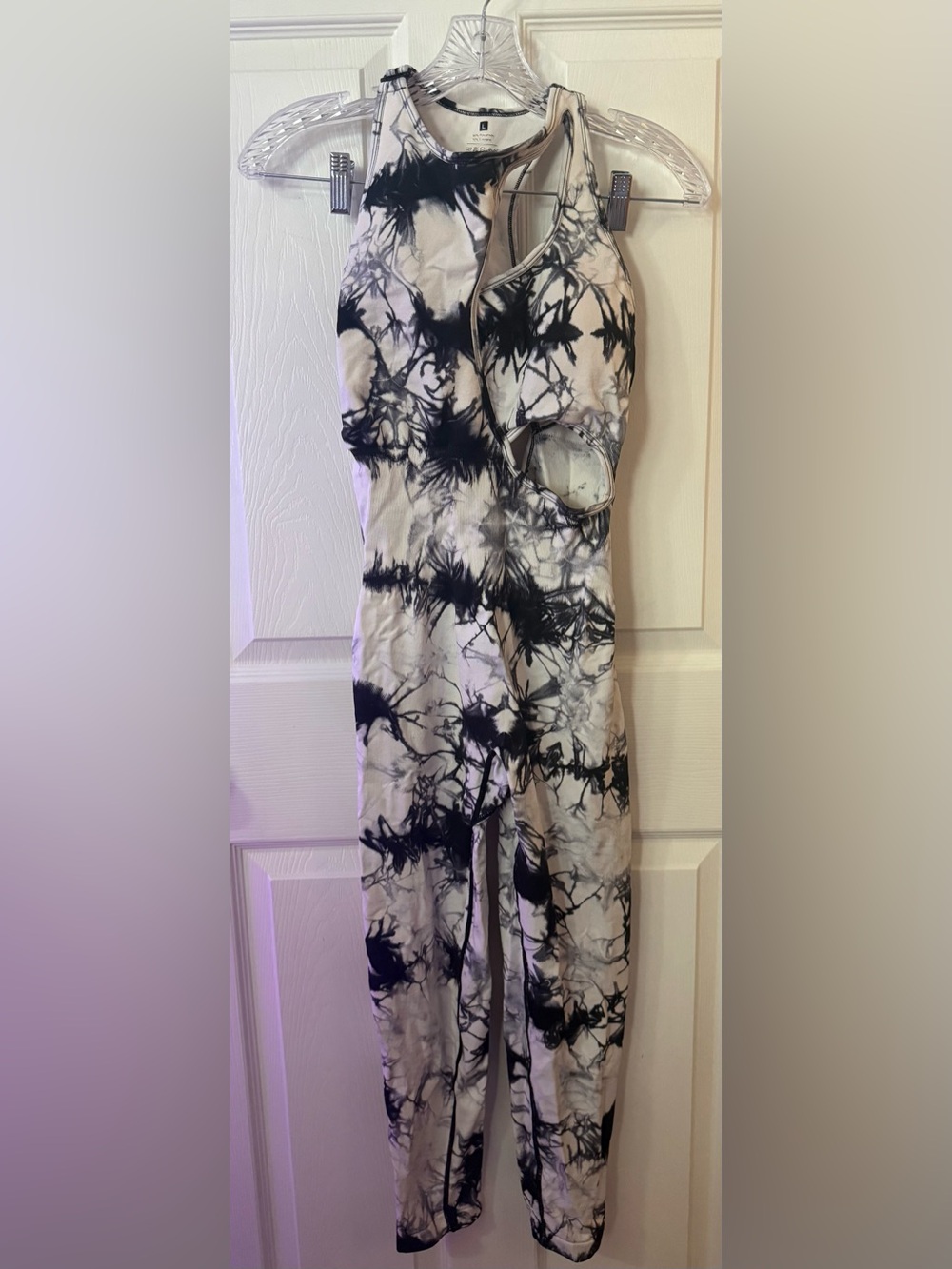 Tie-Dye Black & White Jumpsuit
